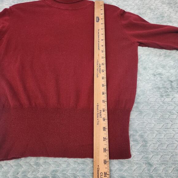 Eddie Bauer Sweater Women’s Turtleneck Merino Wool Blend Burgundy Xl Medium - Picture 5 of 10